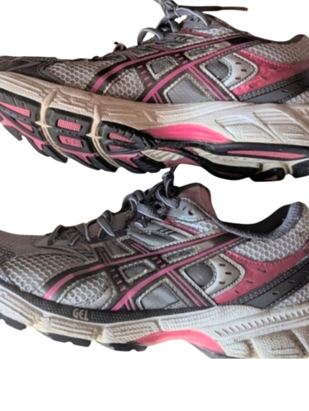 ASICS Women's Athletic Shoes - Gray and Pink